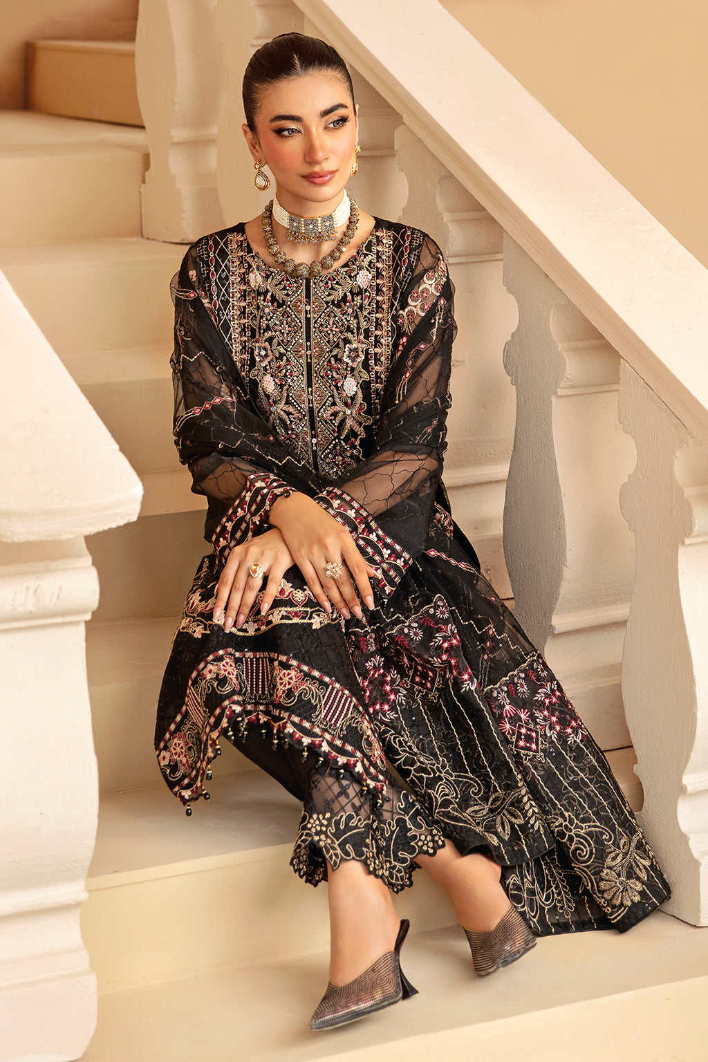 Ramsha | Minhal Organza Collection |  M-1205 by Ramsha - Designer Dress - Type: Ladies Clothes - Available at Libayah - 100% Original