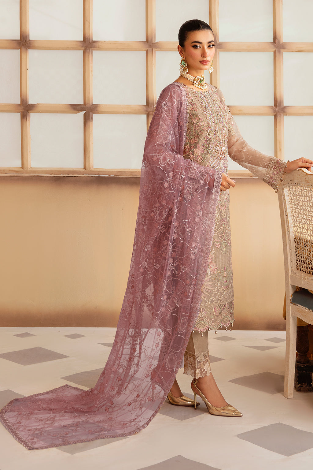 Ramsha | Minhal Organza Collection |   M-1206 by Ramsha - Designer Dress - Type: Ladies Clothes - Available at Libayah - 100% Original