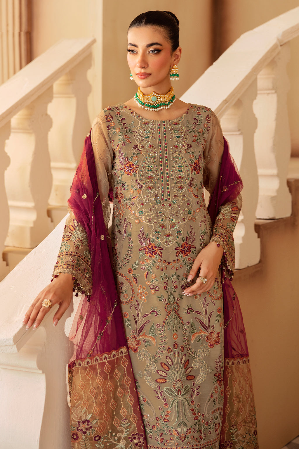 Ramsha | Minhal Organza Collection |  M-1208 by Ramsha - Designer Dress - Type: Ladies Clothes - Available at Libayah - 100% Original