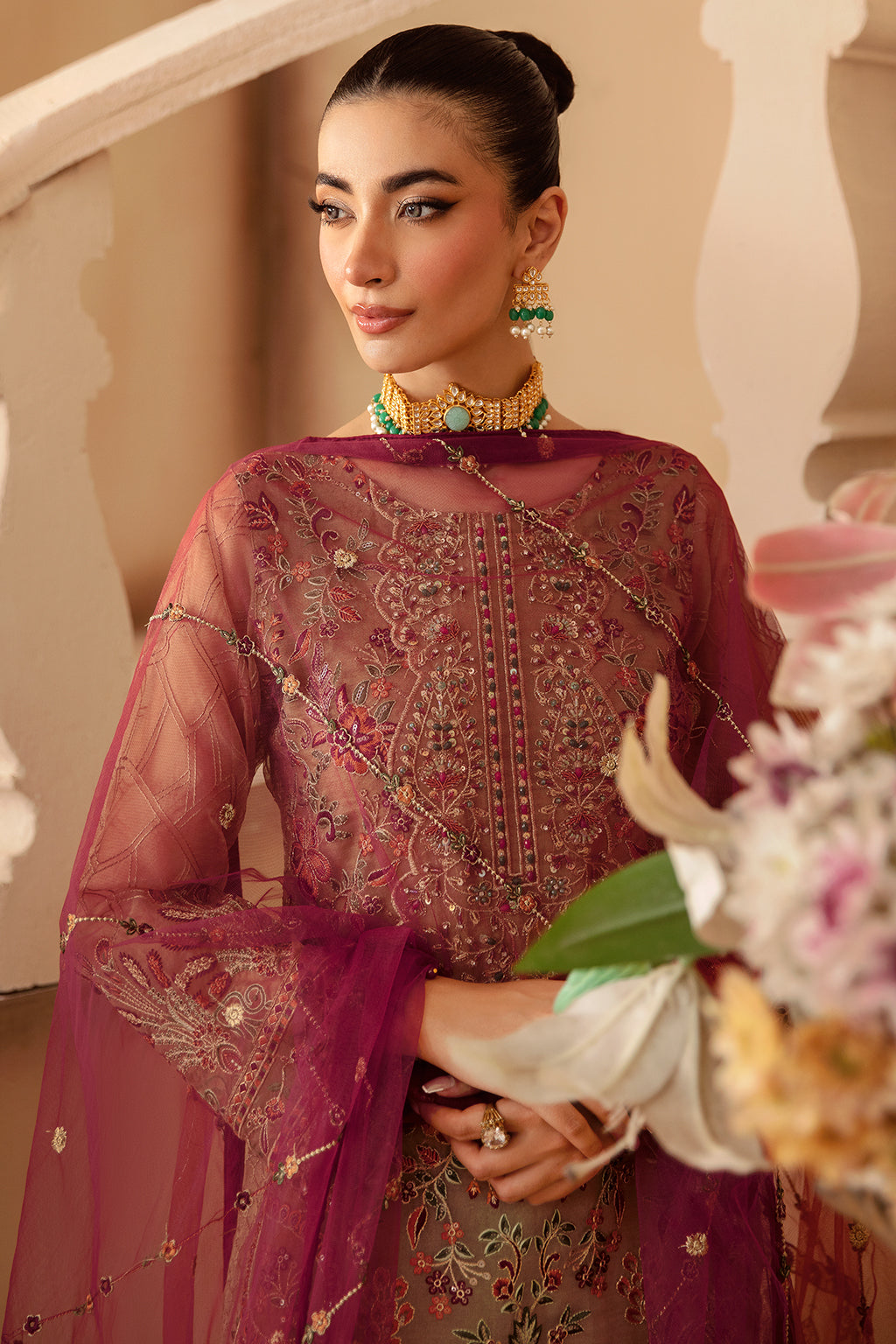 Ramsha | Minhal Organza Collection |  M-1208 by Ramsha - Designer Dress - Type: Ladies Clothes - Available at Libayah - 100% Original