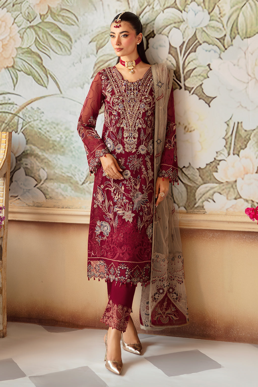 Ramsha | Minhal Organza Collection |  M-1201 by Ramsha - Designer Dress - Type: Ladies Clothes - Available at Libayah - 100% Original