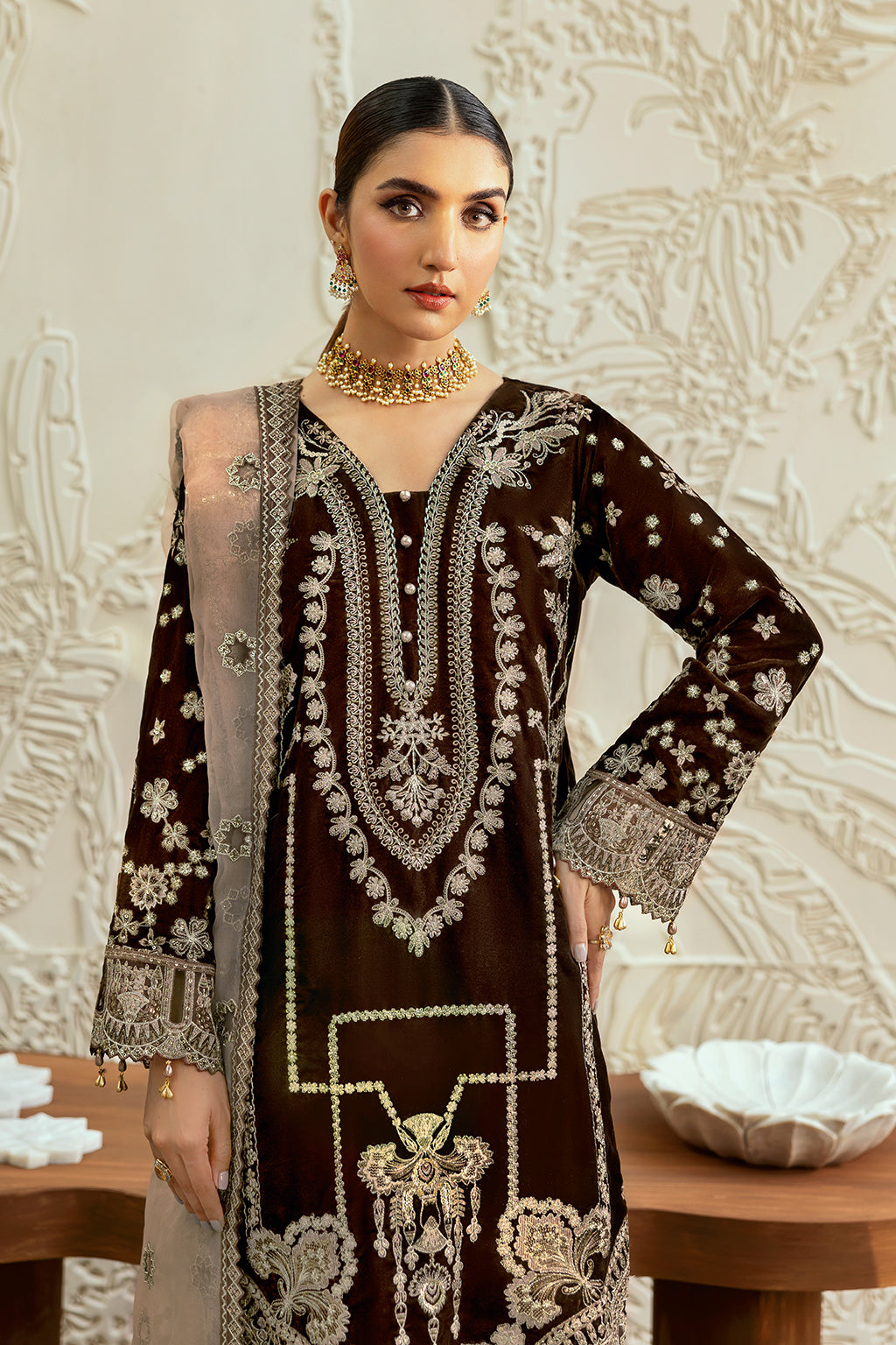 Ramsha | Velvet Collection | V-606 by Ramsha - Designer Dress - Type: Ladies Clothes - Available at Libayah - 100% Original