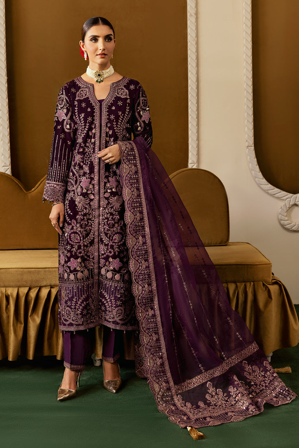 Ramsha | Velvet Collection | V-605 by Ramsha - Designer Dress - Type: Ladies Clothes - Available at Libayah - 100% Original