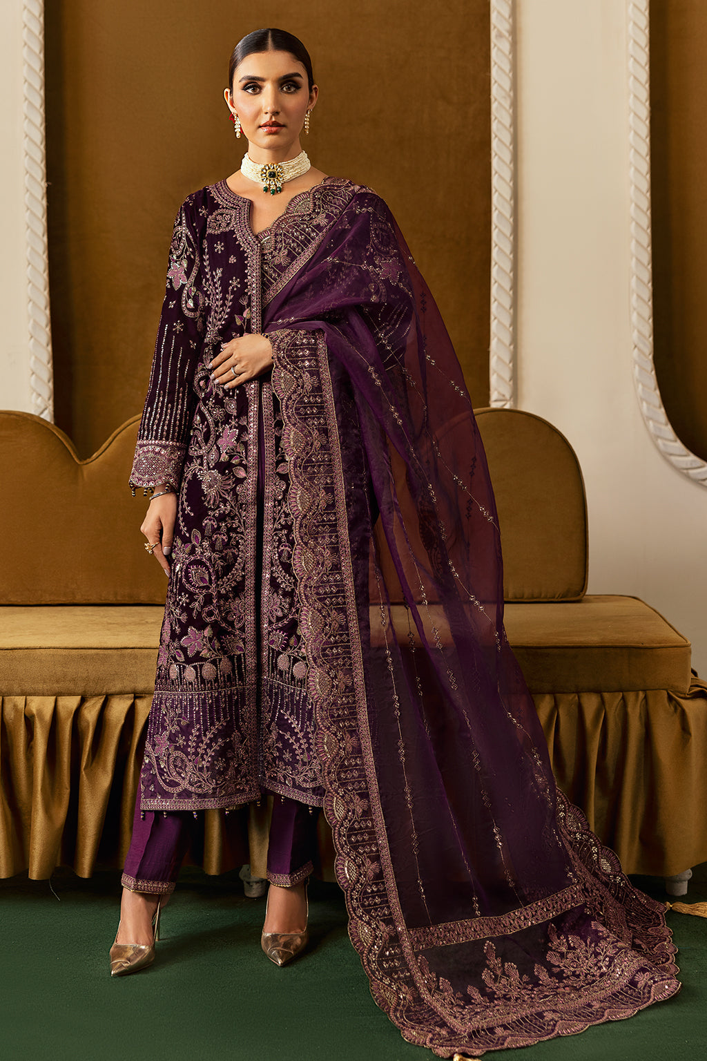 Ramsha | Velvet Collection | V-605 by Ramsha - Designer Dress - Type: Ladies Clothes - Available at Libayah - 100% Original
