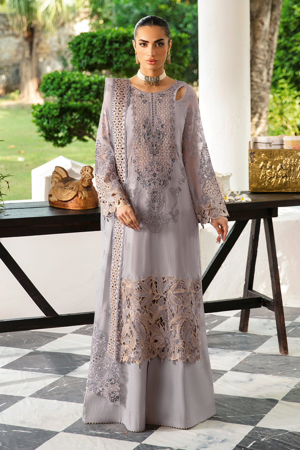 Ramsha | Dastak Luxury Chiffon Collection |  Q-104 by Ramsha - Designer Dress - Type: Ladies Clothes - Available at Libayah - 100% Original