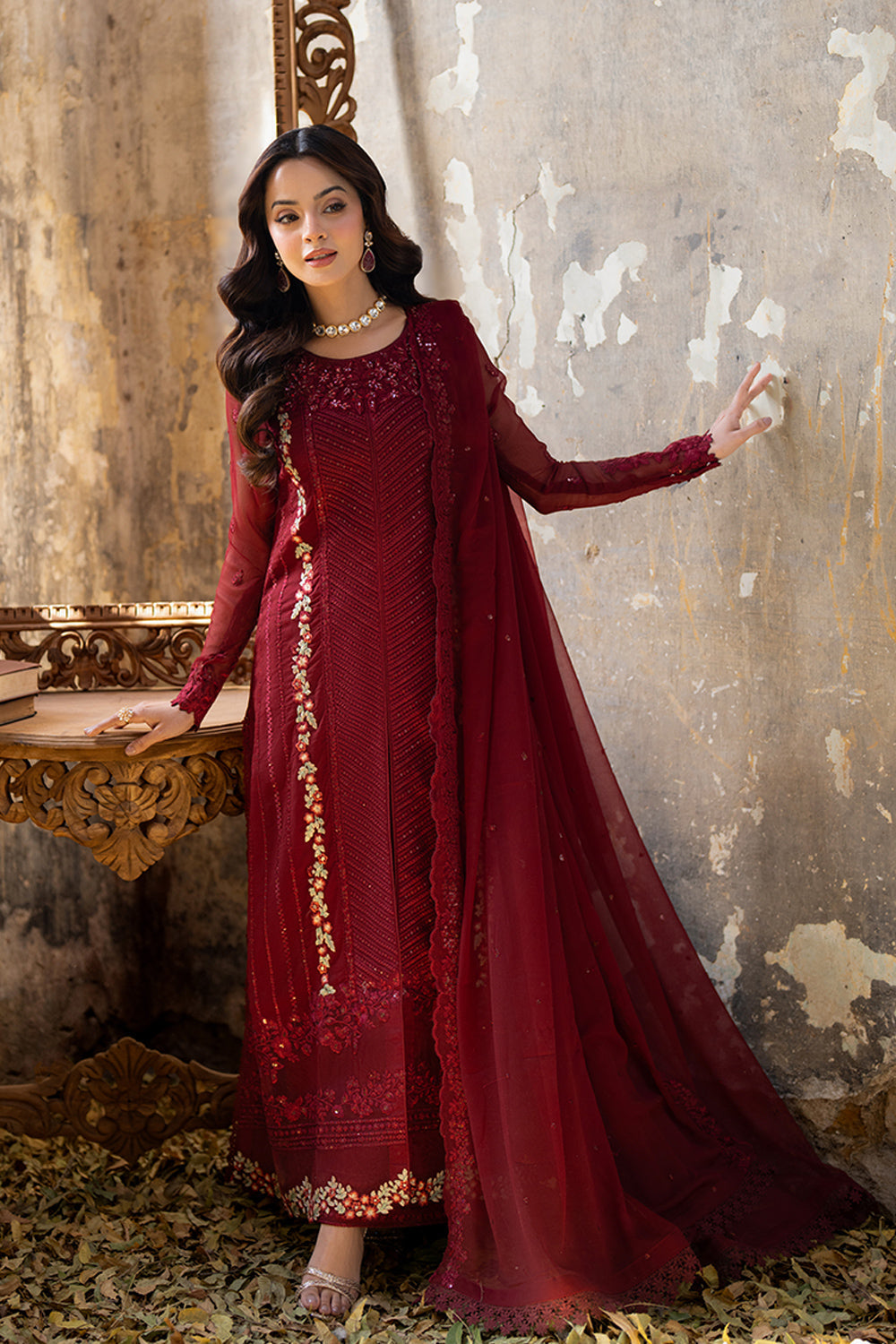 Azure | Ensembles Embroidered Formals | Red Mist by Azure - Designer Dress - Type: Ladies Clothes - Available at Libayah - 100% Original