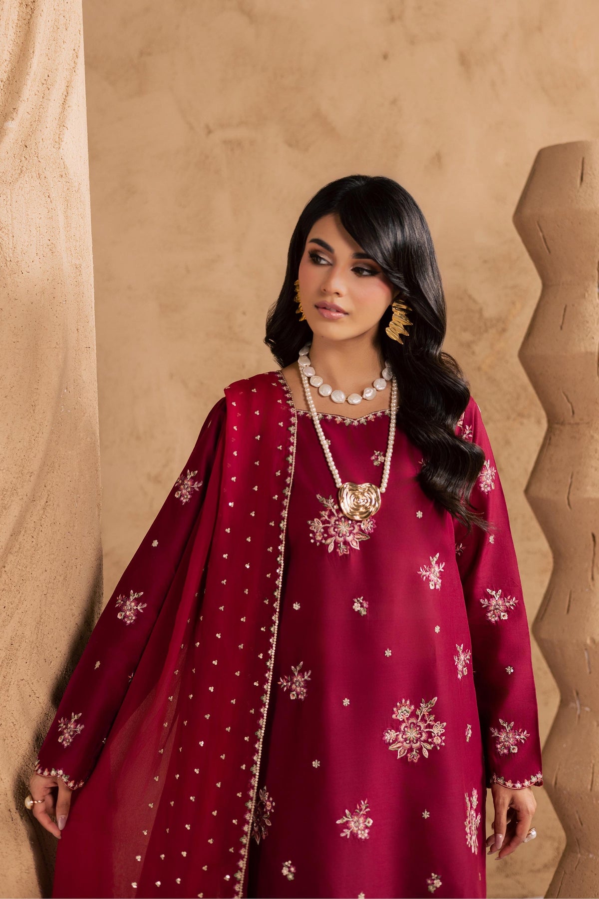 Batik | Festive Eid 26 | Red Queen - by Libayah - Registered Vendor of : Batik - 100% Original Designer Dress