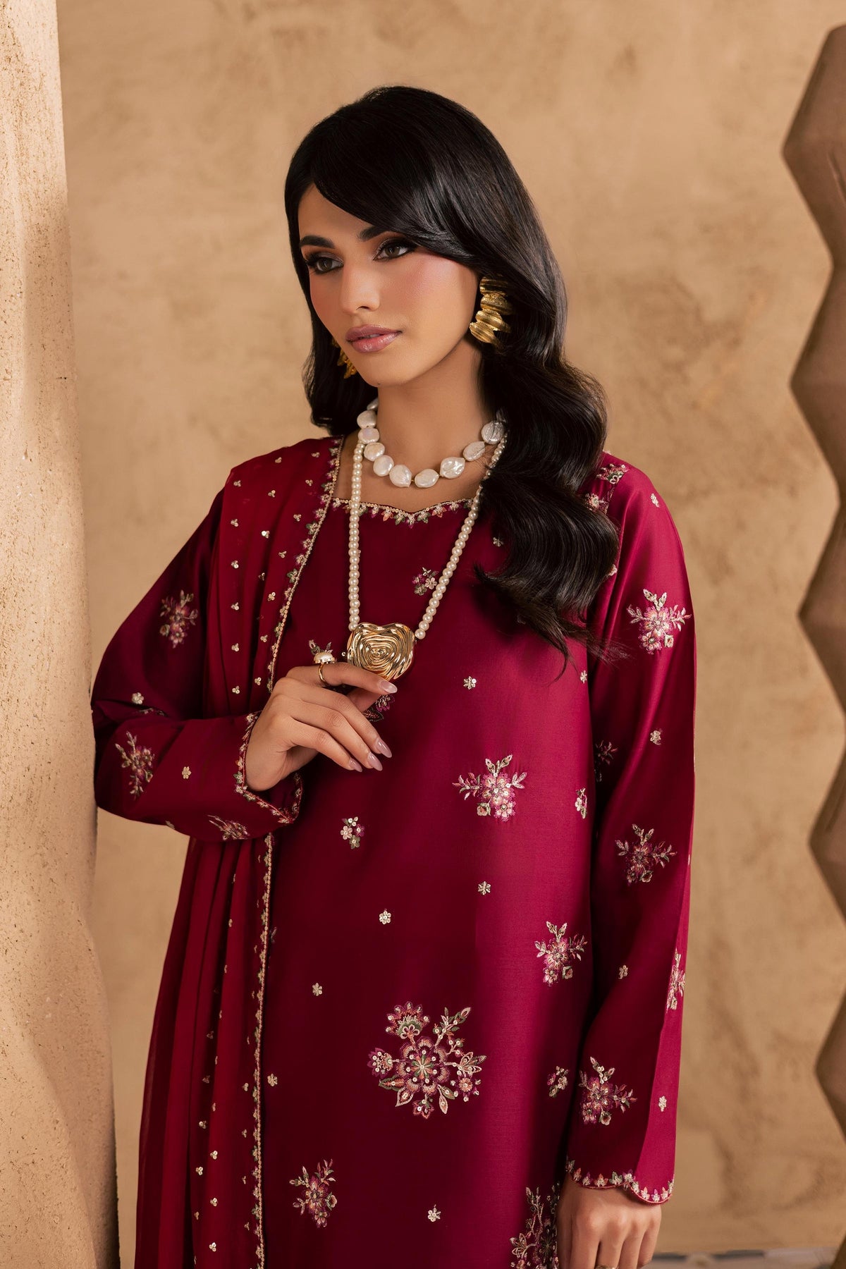 Batik | Festive Eid 26 | Red Queen - by Libayah - Registered Vendor of : Batik - 100% Original Designer Dress