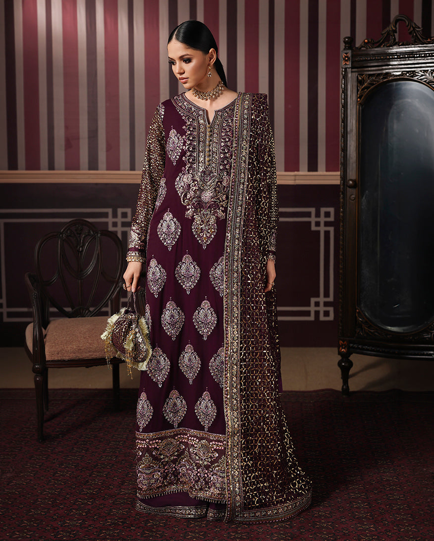 Roheenaz | Royale Eternel Chiffon Edit | Regal Charm by Roheenaz - Designer Dress  - Type : Ladies Clothes - Available at Libayah - 100% Original 