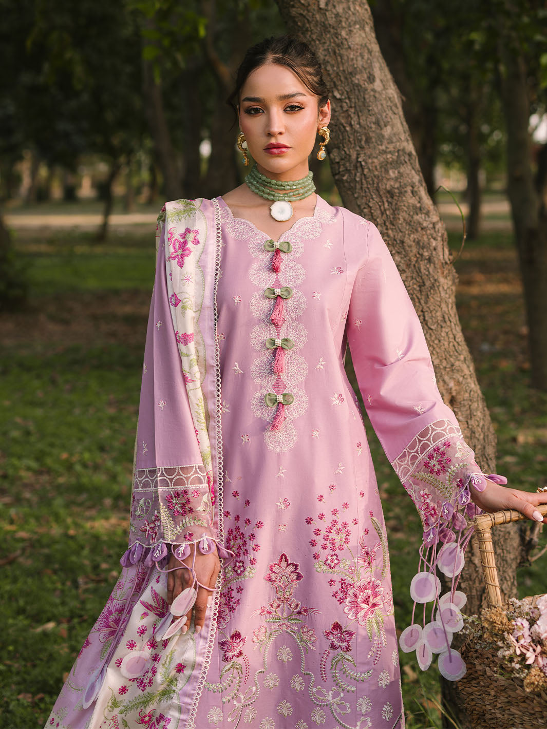 Mahnur | Dahlia Luxury Lawn 25 | Rosa by Mahnur - Designer Dress - Type: Ladies Clothes - Available at Libayah - 100% Original