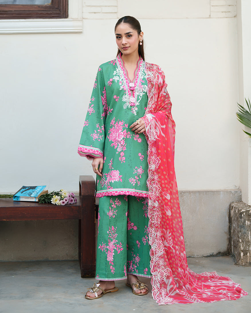 Roheenaz | Whispered Florals | Rose Mist - Designer Dress - Type : Ladies Clothes - Available at Libayah - 100% Original