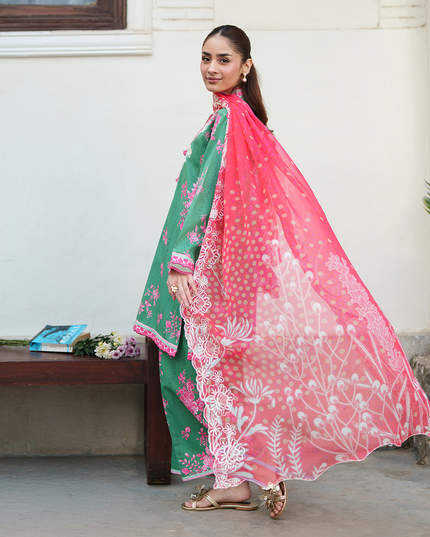 Roheenaz | Whispered Florals | Rose Mist - Designer Dress - Type : Ladies Clothes - Available at Libayah - 100% Original