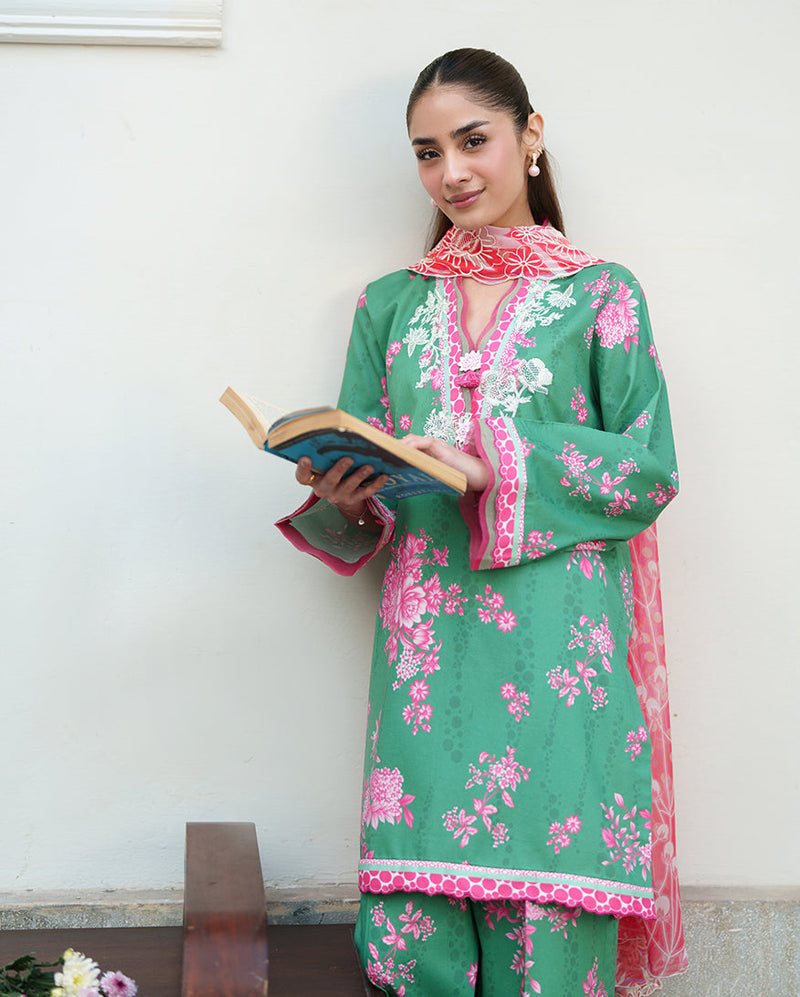 Roheenaz | Whispered Florals | Rose Mist - Designer Dress - Type : Ladies Clothes - Available at Libayah - 100% Original