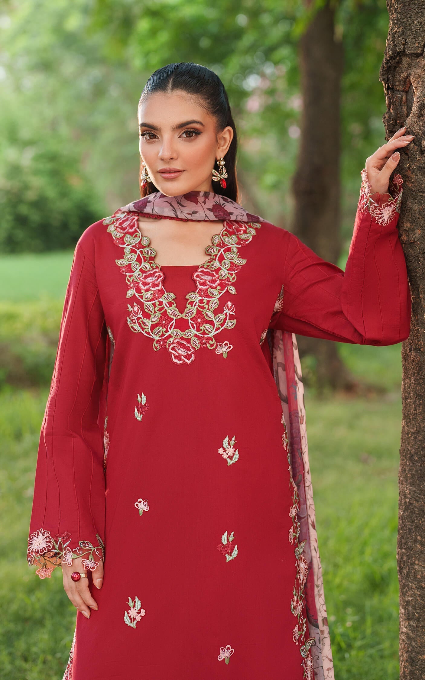 Asifa and Nabeel | Eden Cambric 25 | Rose Whisper ECU25-07 by Asifa and Nabeel - Designer Dress  - Type : Ladies Clothes - Available at Libayah - 100% Original 