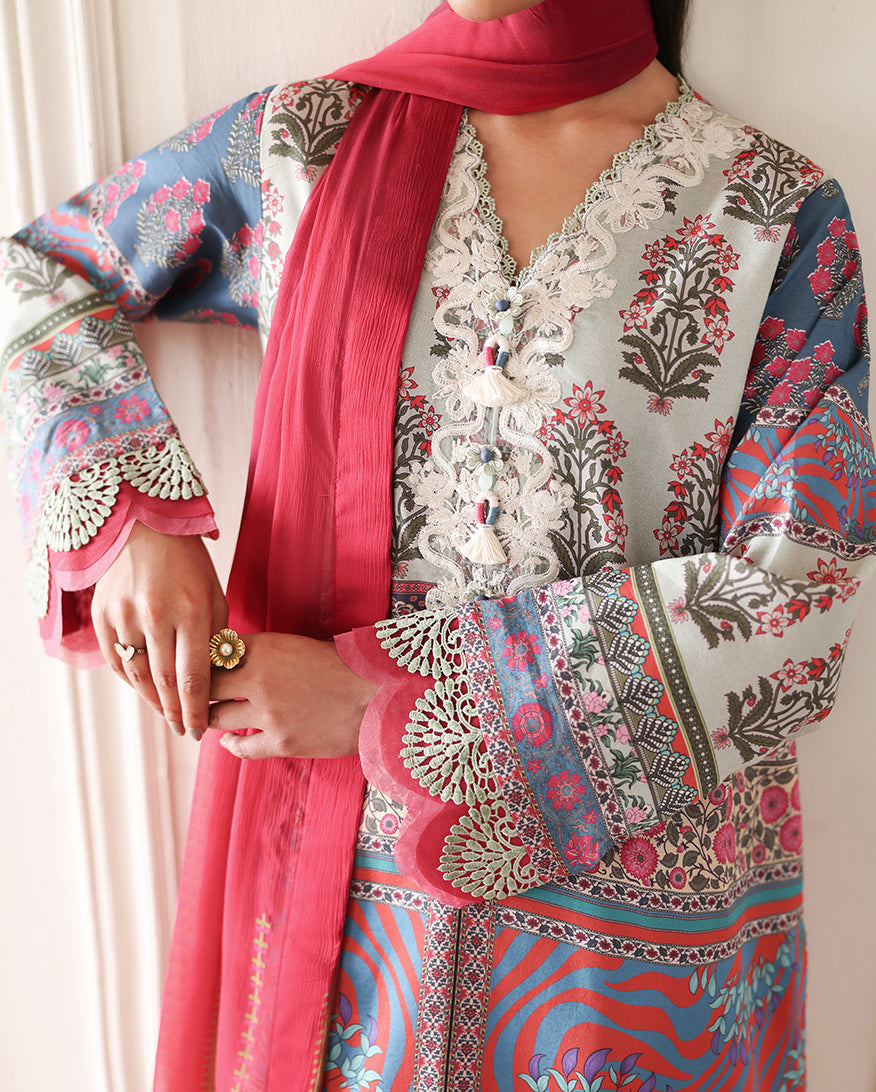 Roheenaz | Eclat Garden Printed Lawn | Rosette Dream by Roheenaz - Designer Dress  - Type : Ladies Clothes - Available at Libayah - 100% Original 