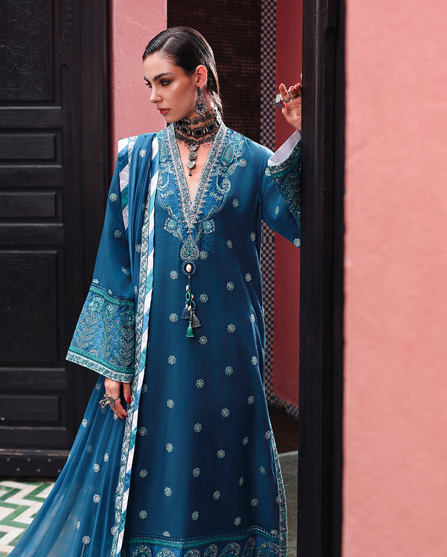 Mushq | Nuvera Rawsilk | Rouge Sapphire by Mushq - Designer Dress  - Type : Ladies Clothes - Available at Libayah - 100% Original 