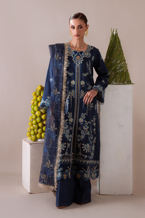 RUHAB – authentic Pakistani dress from the Aabyaan Miraal Signature Embroidered Viscose 25 collection for women in the UK