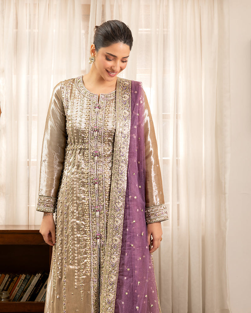 Mushq | Sunehri Lama Silk | Rumsha by Mushq - Designer Dress  - Type : Ladies Clothes - Available at Libayah - 100% Original 