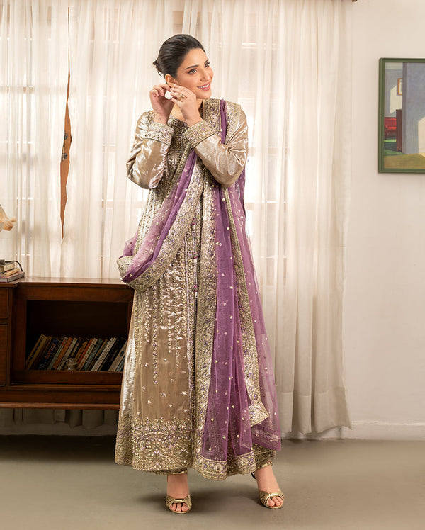 Mushq | Sunehri Lama Silk | Rumsha by Mushq - Designer Dress  - Type : Ladies Clothes - Available at Libayah - 100% Original 
