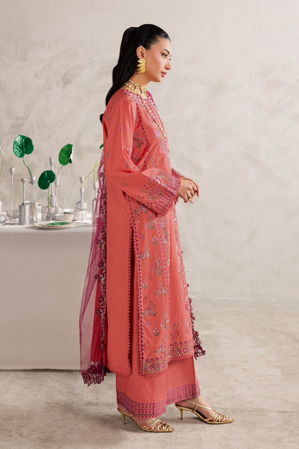 Batik | Festive Eid 26 | Rust Nazneen - by Libayah - Registered Vendor of : Batik - 100% Original Designer Dress