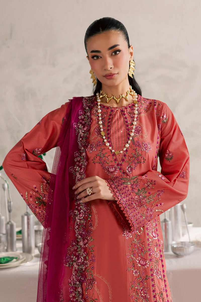 Batik | Festive Eid 26 | Rust Nazneen - by Libayah - Registered Vendor of : Batik - 100% Original Designer Dress