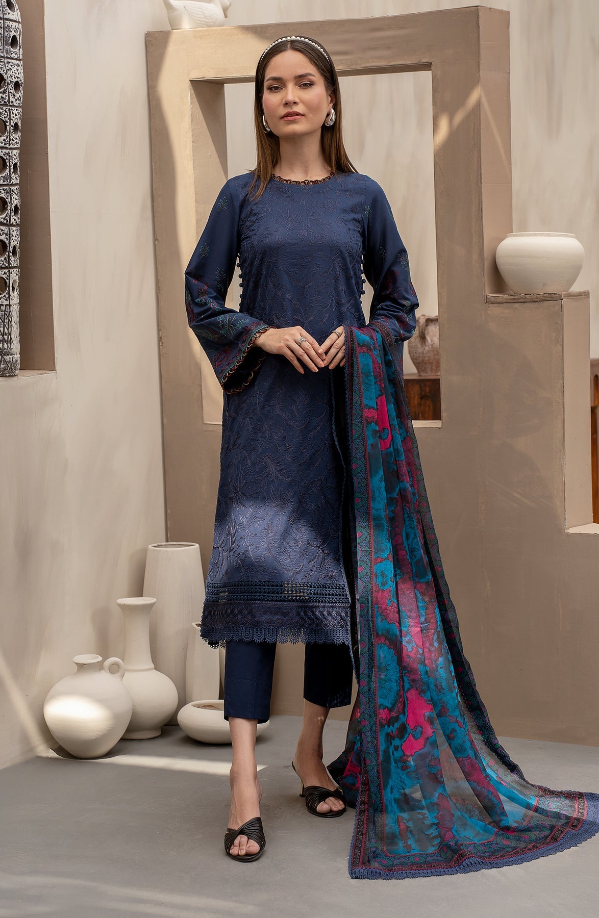 Zarif | Festive Lawn | ZFL 08 SEEMAL by Zarif - Designer Dress - Type: Ladies Clothes - Available at Libayah - 100% Original