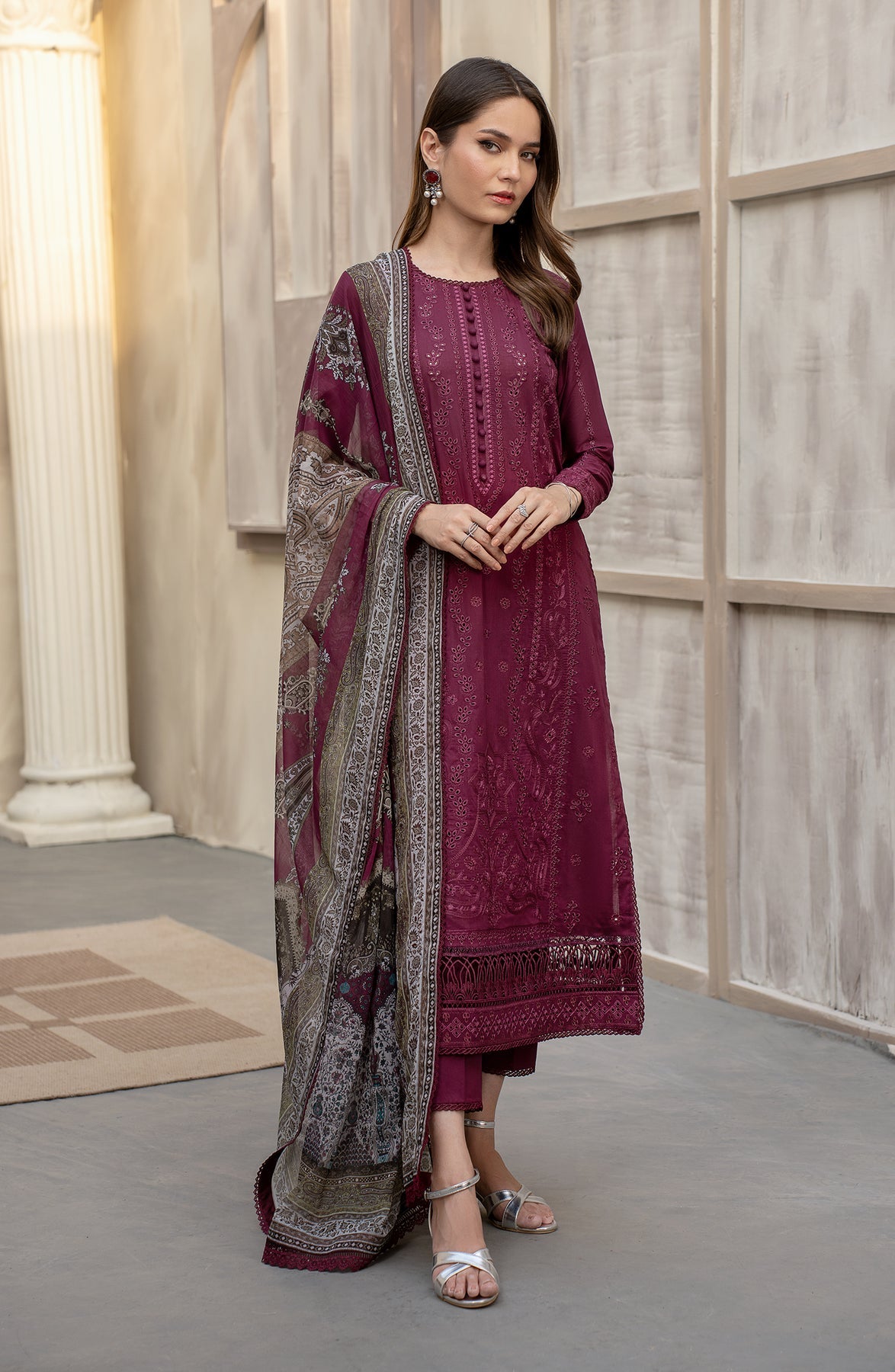 Zarif | Festive Lawn | ZFL 01 RAHAA by Zarif - Designer Dress - Type: Ladies Clothes - Available at Libayah - 100% Original