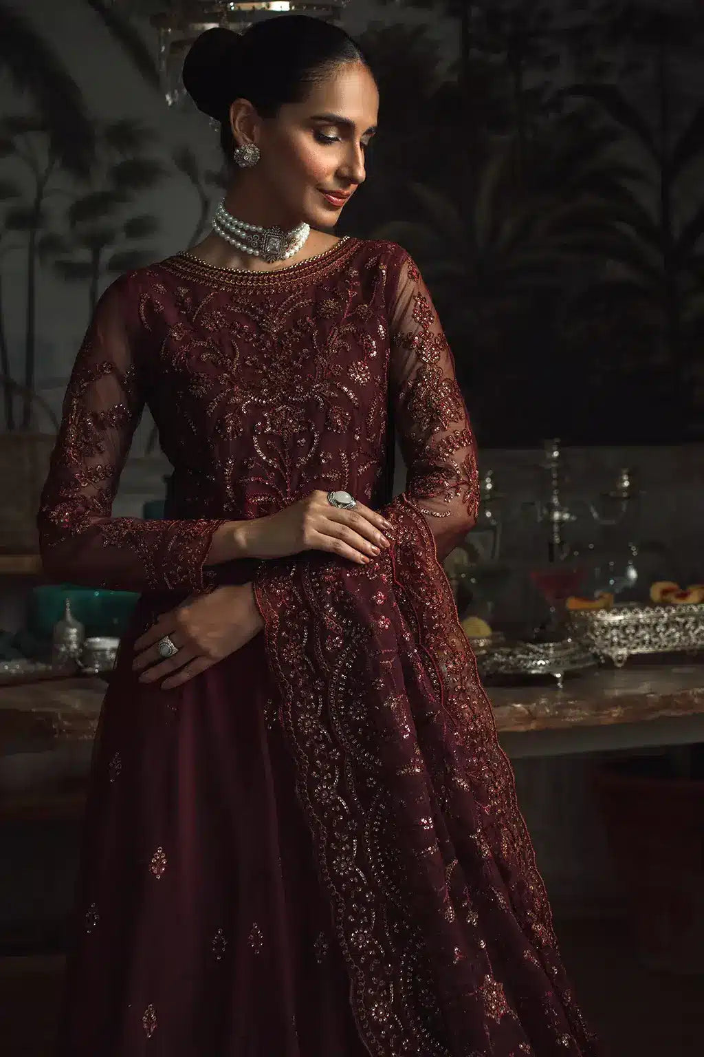 Zarif | LA ROSELLA Formals | ZLR 06 CARMINE by Zarif - Designer Dress - Type: Ladies Clothes - Available at Libayah - 100% Original