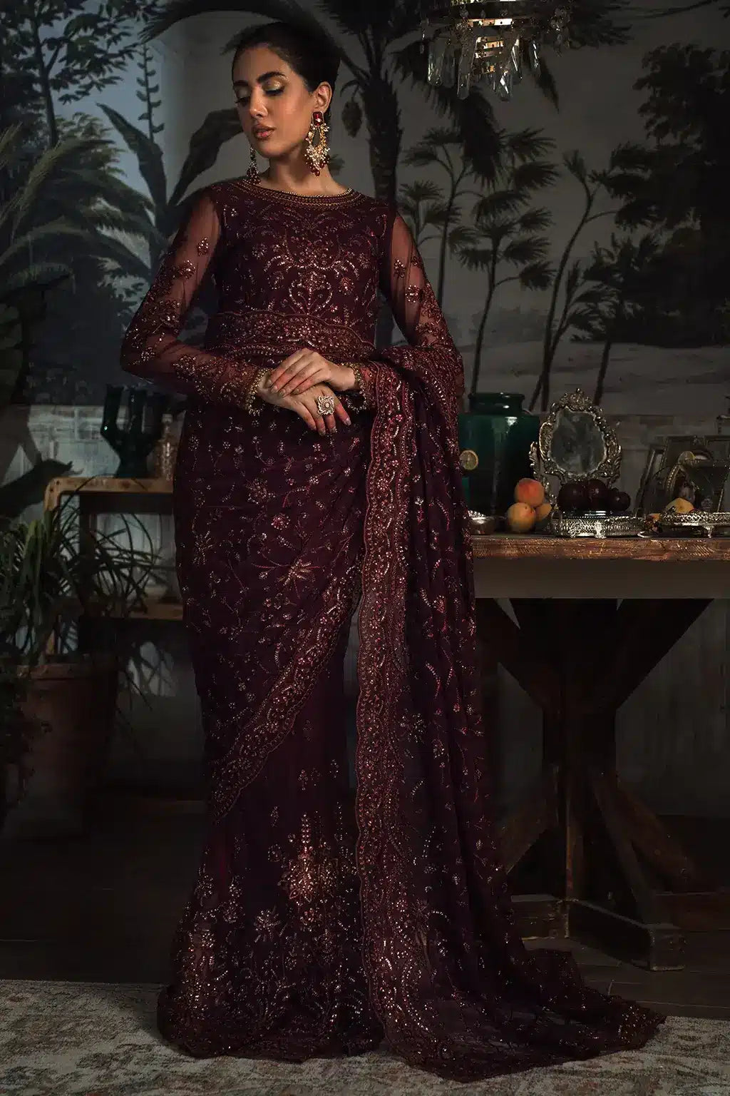 Zarif | LA ROSELLA Formals | ZLR 06 CARMINE by Zarif - Designer Dress - Type: Ladies Clothes - Available at Libayah - 100% Original