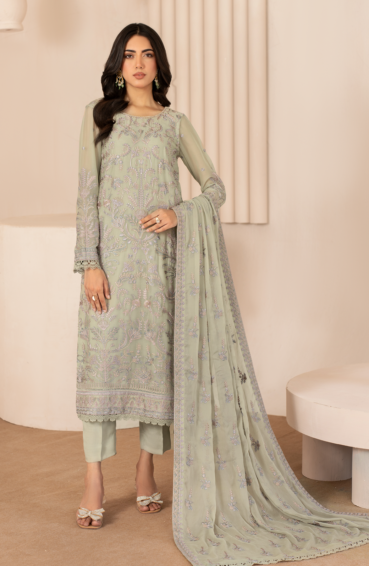 Zarif | Chiffon Edit | ZL 04 AFSA by Zarif - Designer Dress - Type: Ladies Clothes - Available at Libayah - 100% Original