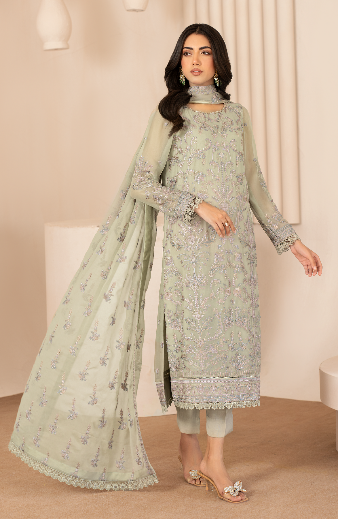 Zarif | Chiffon Edit | ZL 04 AFSA by Zarif - Designer Dress - Type: Ladies Clothes - Available at Libayah - 100% Original
