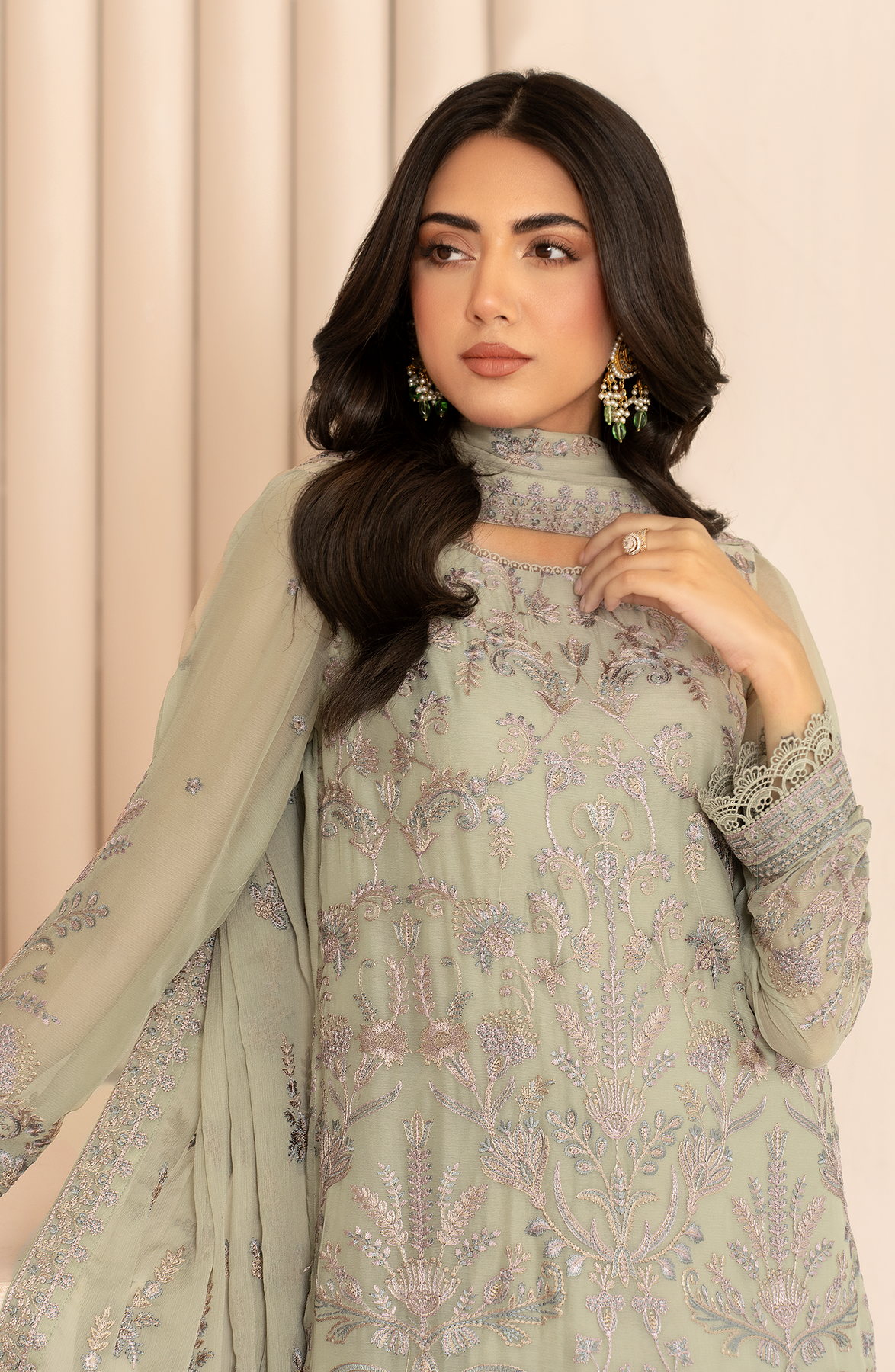 Zarif | Chiffon Edit | ZL 04 AFSA by Zarif - Designer Dress - Type: Ladies Clothes - Available at Libayah - 100% Original