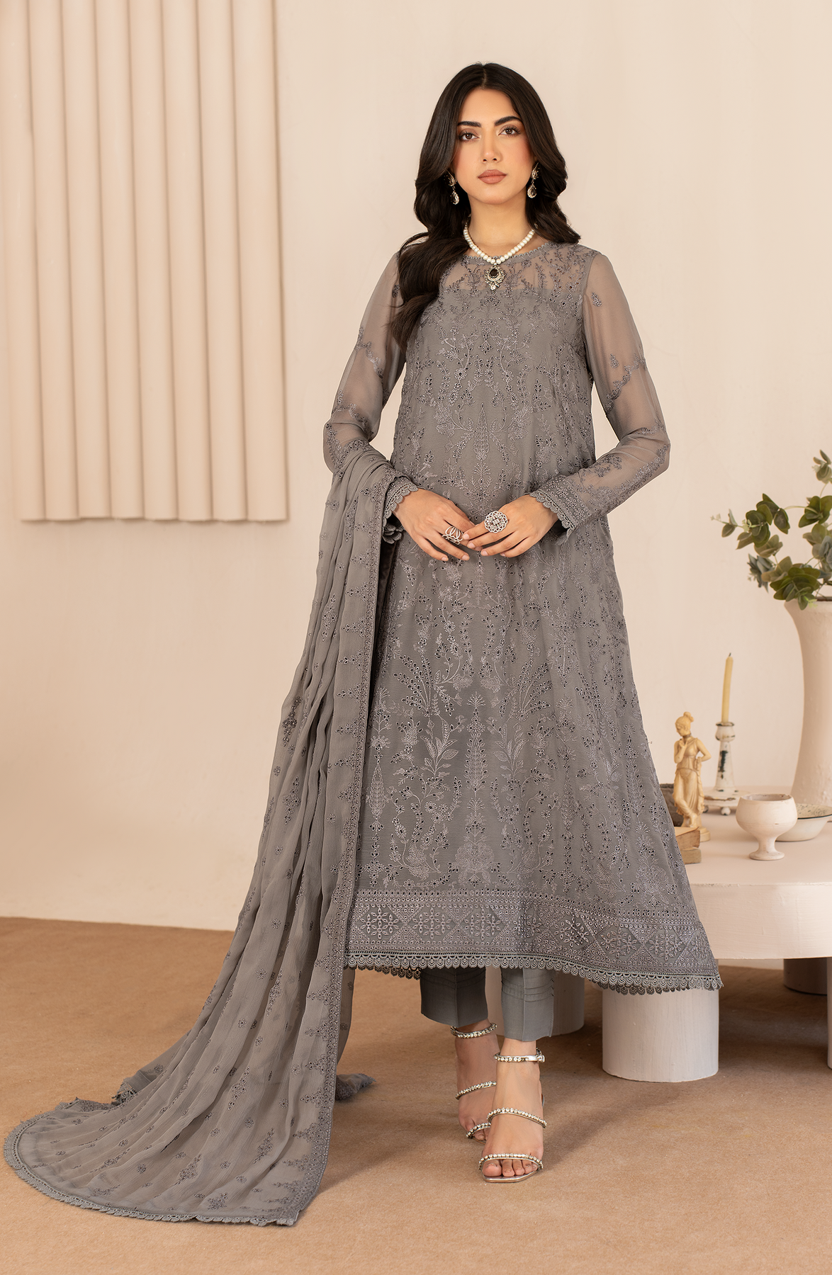 Zarif | Chiffon Edit | ZL 05 AYMAH by Zarif - Designer Dress - Type: Ladies Clothes - Available at Libayah - 100% Original