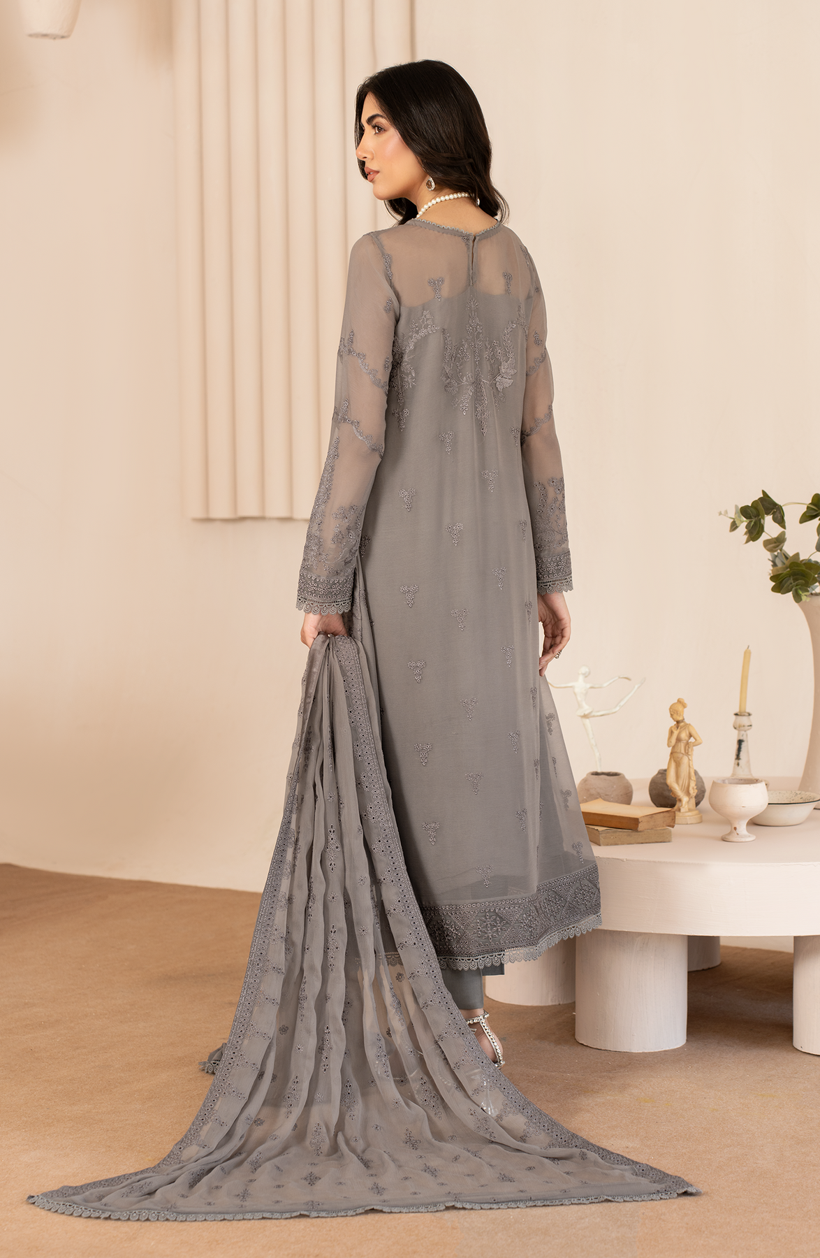 Zarif | Chiffon Edit | ZL 05 AYMAH by Zarif - Designer Dress - Type: Ladies Clothes - Available at Libayah - 100% Original