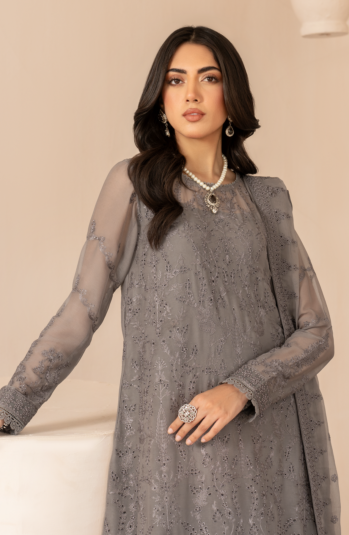 Zarif | Chiffon Edit | ZL 05 AYMAH by Zarif - Designer Dress - Type: Ladies Clothes - Available at Libayah - 100% Original