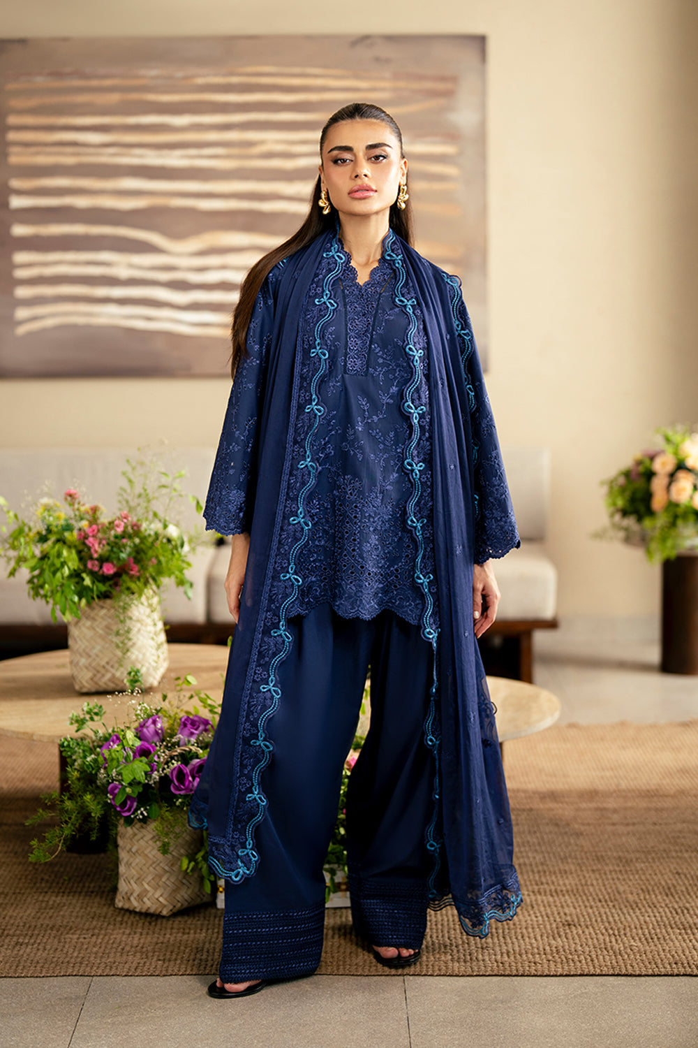 Azure | Luxury Lawn 26 | Sapphire Veil by Azure - Designer Dress  - Type : Ladies Clothes - Available at Libayah - 100% Original 