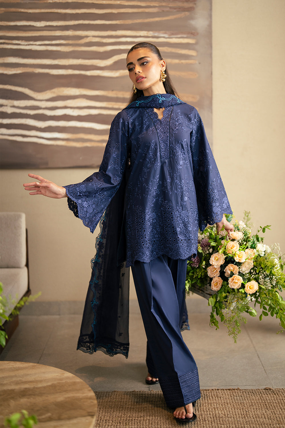 Azure | Luxury Lawn 26 | Sapphire Veil by Azure - Designer Dress  - Type : Ladies Clothes - Available at Libayah - 100% Original 
