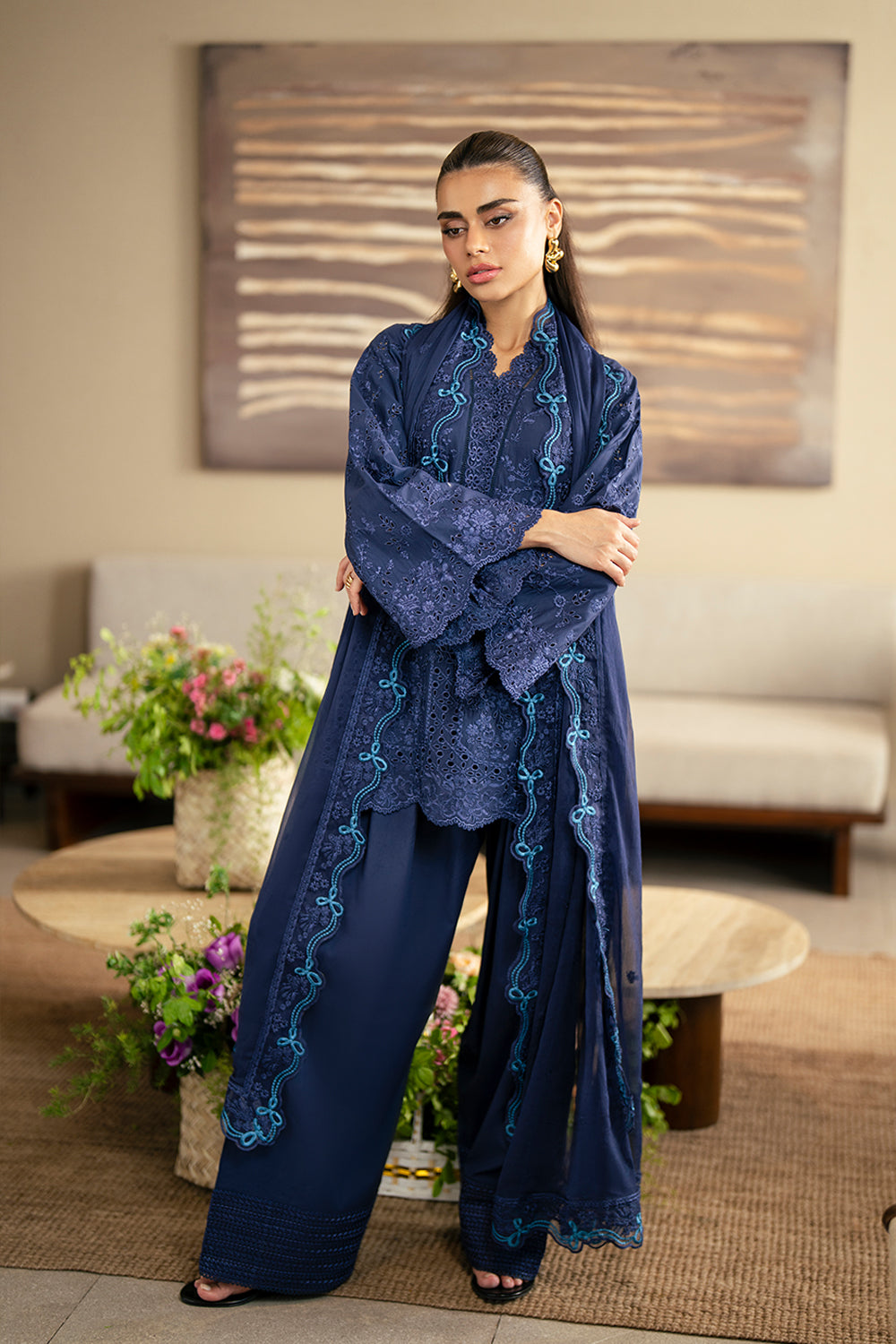Azure | Luxury Lawn 26 | Sapphire Veil by Azure - Designer Dress  - Type : Ladies Clothes - Available at Libayah - 100% Original 