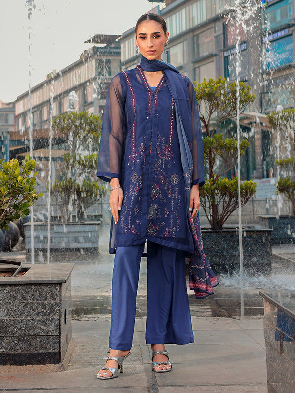 Ain | Raya Luxury Formals | AN-164 SAPPHIRE by Ain - Designer Dress  - Type : Ladies Clothes - Available at Libayah - 100% Original 