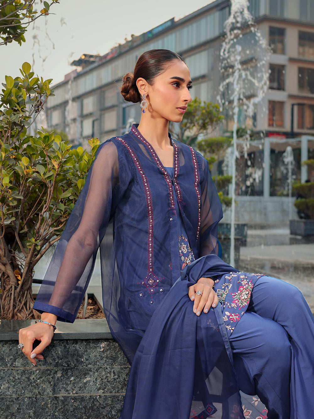 Ain | Raya Luxury Formals | AN-164 SAPPHIRE by Ain - Designer Dress  - Type : Ladies Clothes - Available at Libayah - 100% Original 