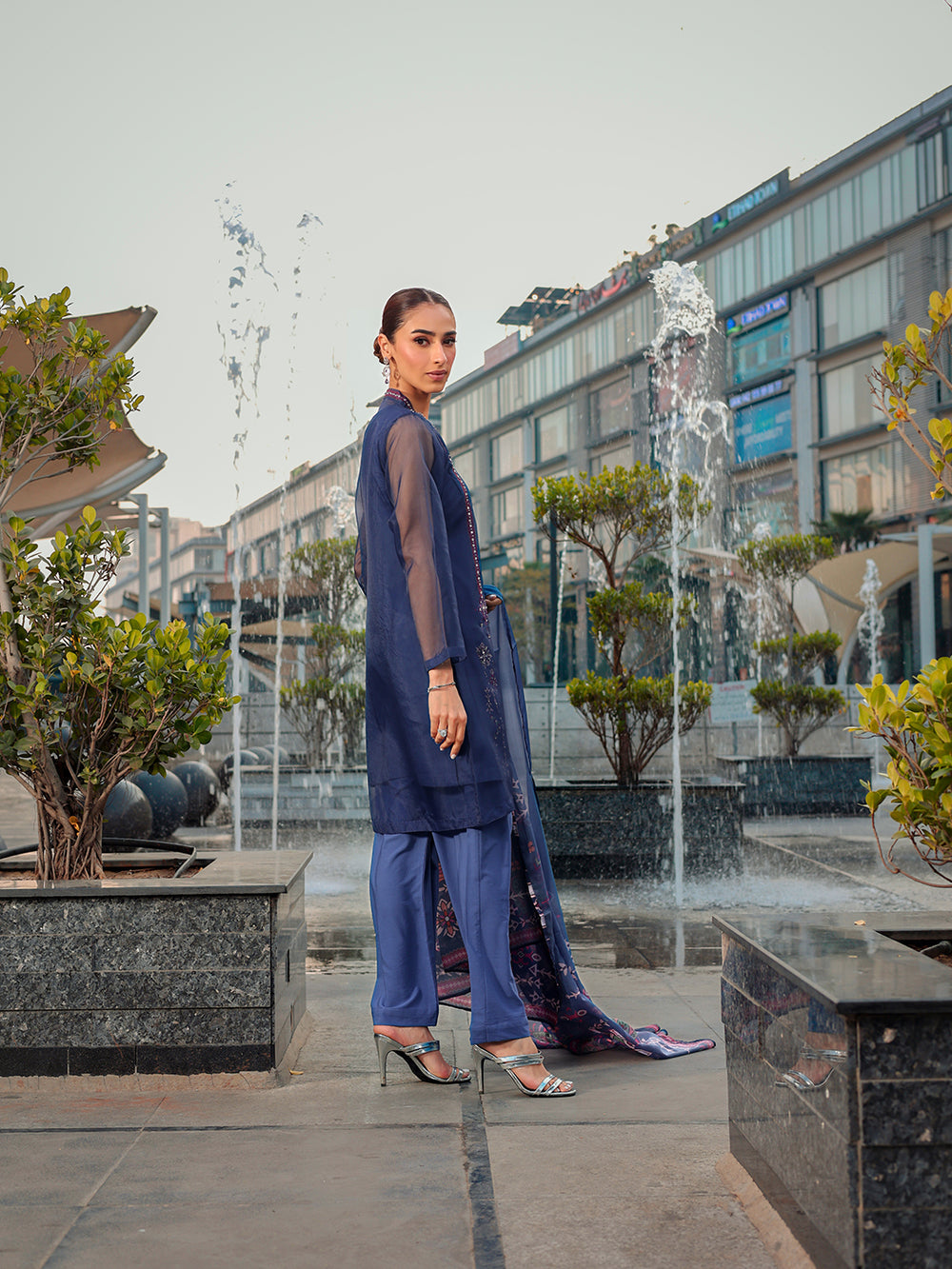 Ain | Raya Luxury Formals | AN-164 SAPPHIRE by Ain - Designer Dress  - Type : Ladies Clothes - Available at Libayah - 100% Original 