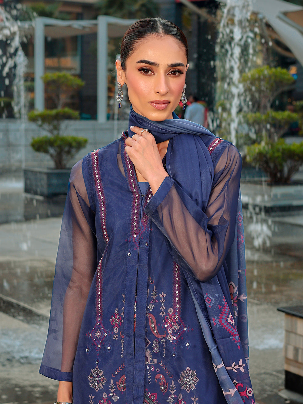 Ain | Raya Luxury Formals | AN-164 SAPPHIRE by Ain - Designer Dress  - Type : Ladies Clothes - Available at Libayah - 100% Original 