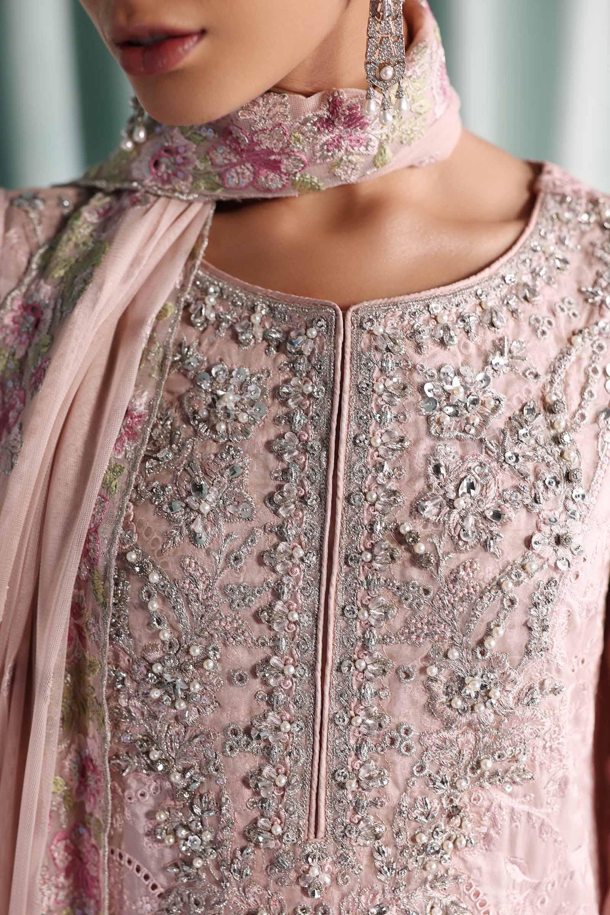 Maria B | Luxury Formals Pre Fall | SF-EA26-37-Pink by Maria B - Designer Dress  - Type : Ladies Clothes - Available at Libayah - 100% Original 