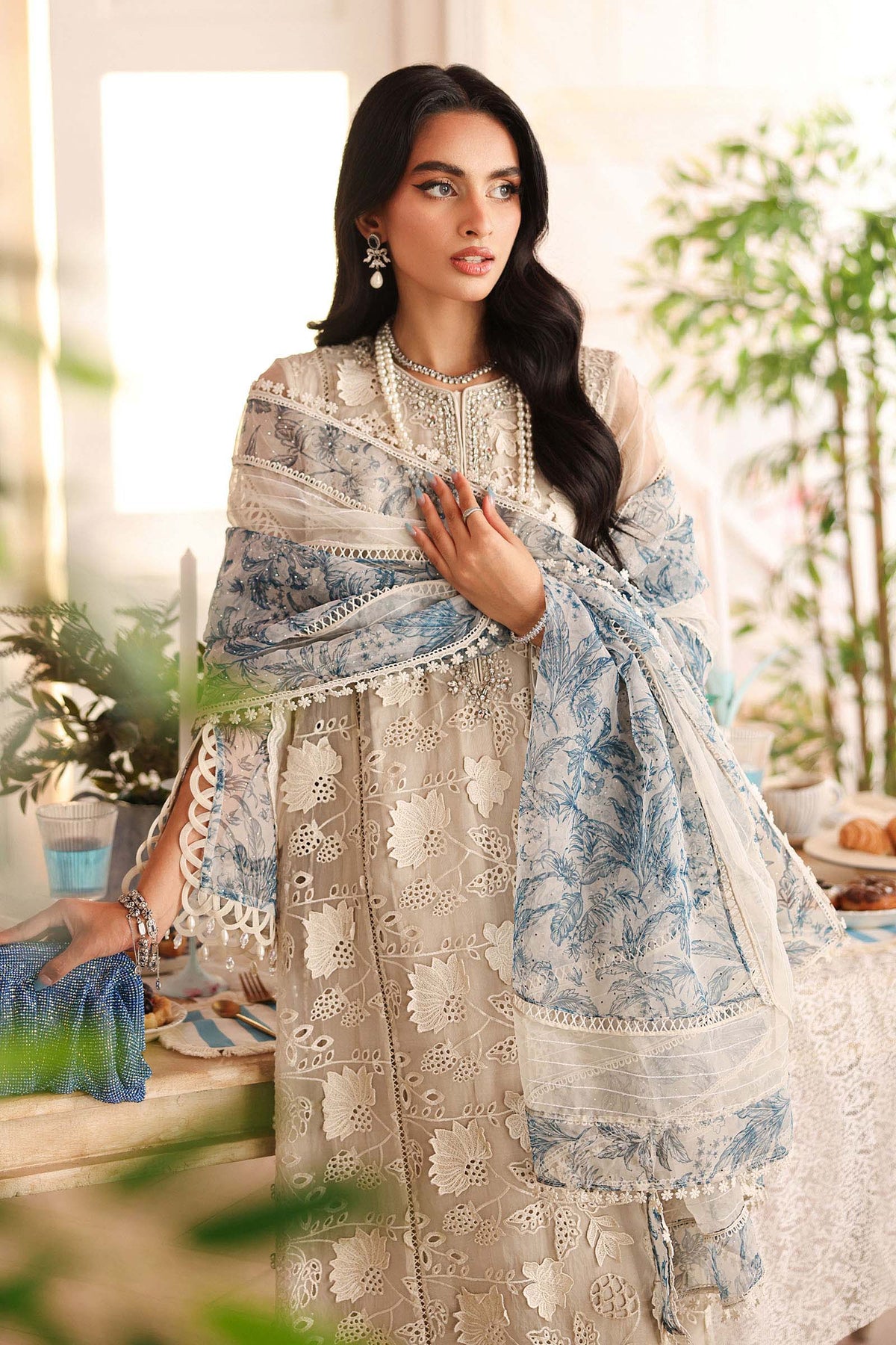 Maria B | Pre Fall Dresses | 3 Piece Embroidered Organza Suit CC by Maria B - Designer Dress  - Type : Ladies Clothes - Available at Libayah - 100% Original 