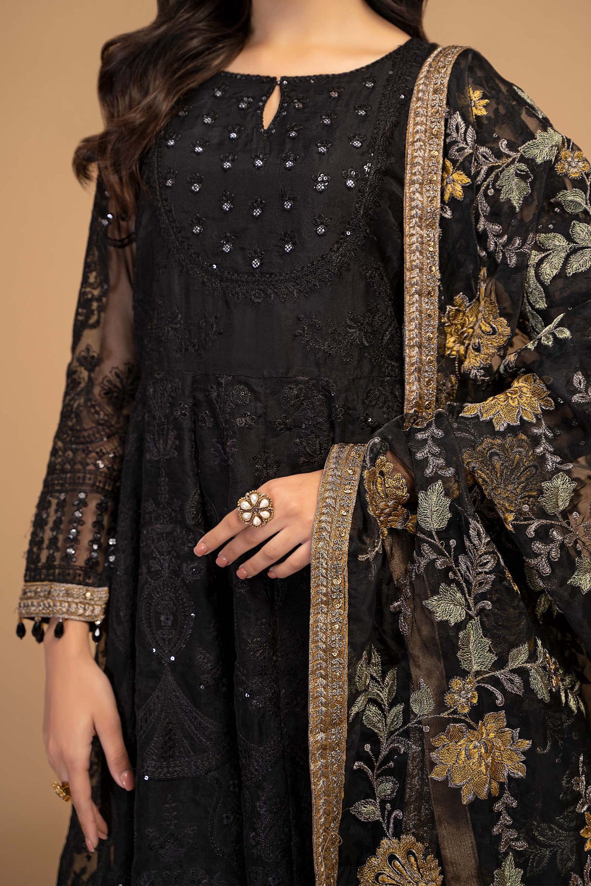 Maria B | Pre Fall 25 | Organza Frock 13 by Maria B - Designer Dress  - Type : Ladies Clothes - Available at Libayah - 100% Original 