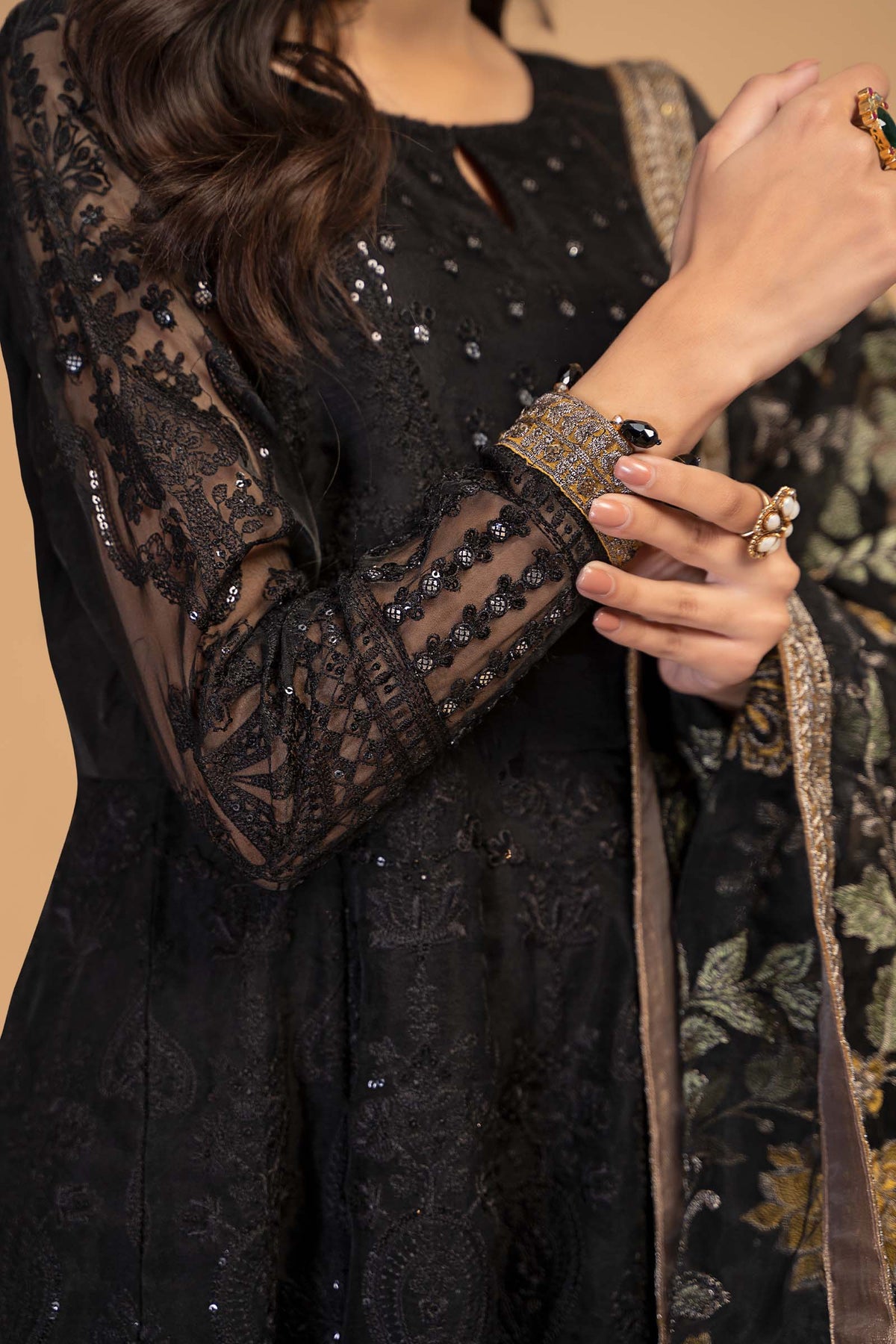 Maria B | Pre Fall 25 | Organza Frock 13 by Maria B - Designer Dress  - Type : Ladies Clothes - Available at Libayah - 100% Original 