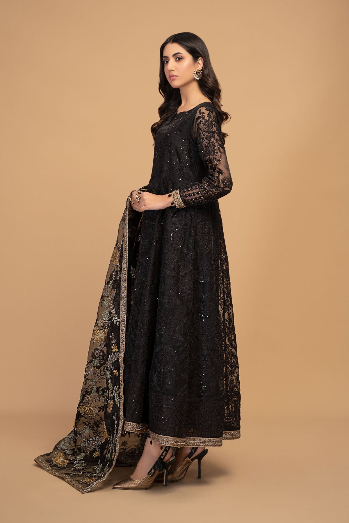 Maria B | Pre Fall 25 | Organza Frock 13 by Maria B - Designer Dress  - Type : Ladies Clothes - Available at Libayah - 100% Original 