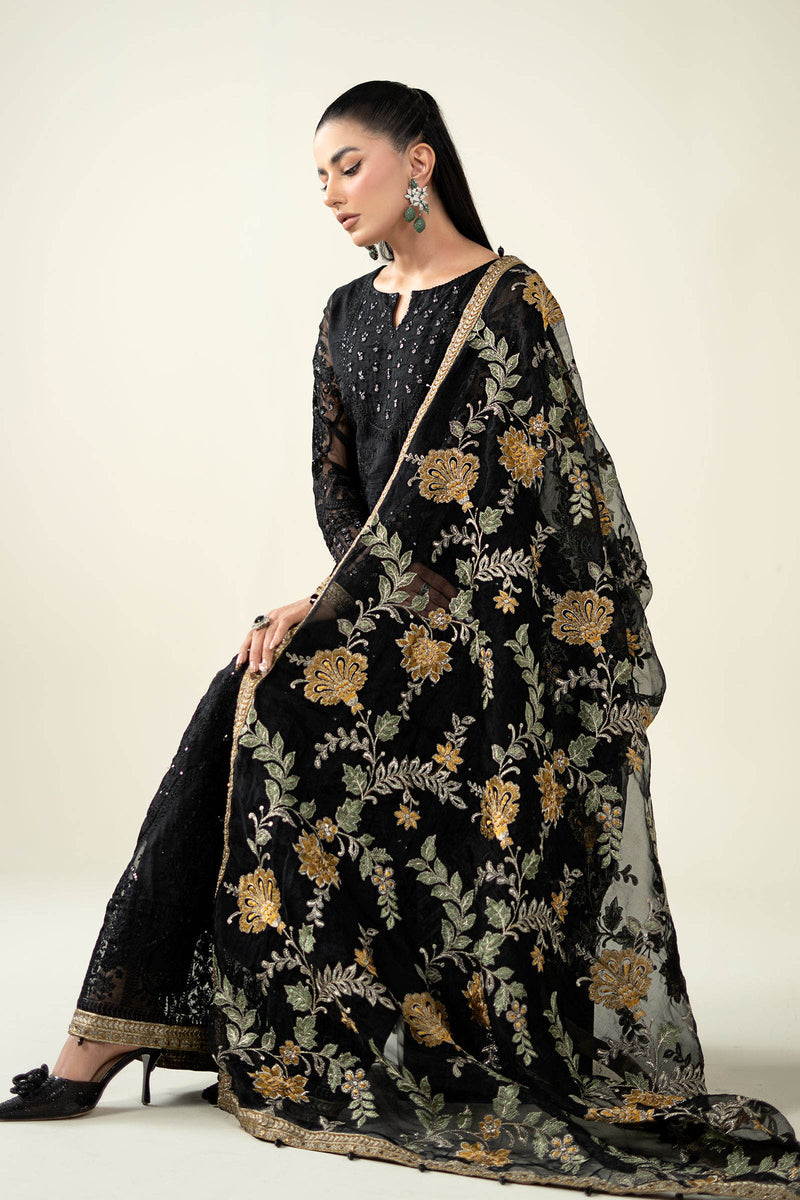 Maria B | Pre Fall Dresses | 3 Piece Embroidered Suit Black by Maria B - Designer Dress  - Type : Ladies Clothes - Available at Libayah - 100% Original 
