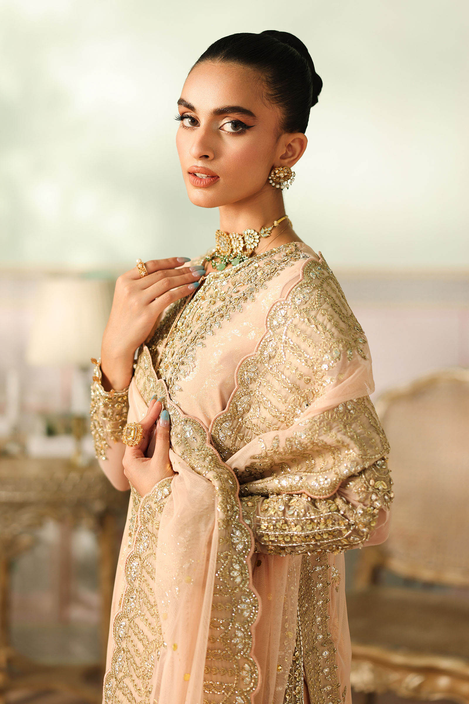 Maria B | Pre Fall Dresses | 3 Piece Embroidered Net Suit EE by Maria B - Designer Dress  - Type : Ladies Clothes - Available at Libayah - 100% Original 