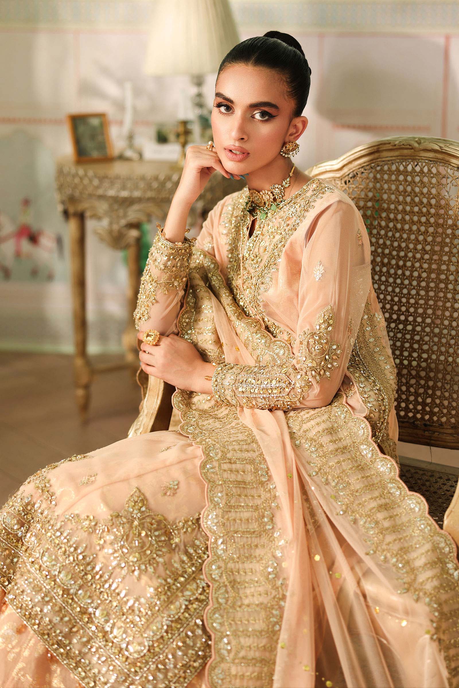 Maria B | Pre Fall Dresses | 3 Piece Embroidered Net Suit EE by Maria B - Designer Dress  - Type : Ladies Clothes - Available at Libayah - 100% Original 